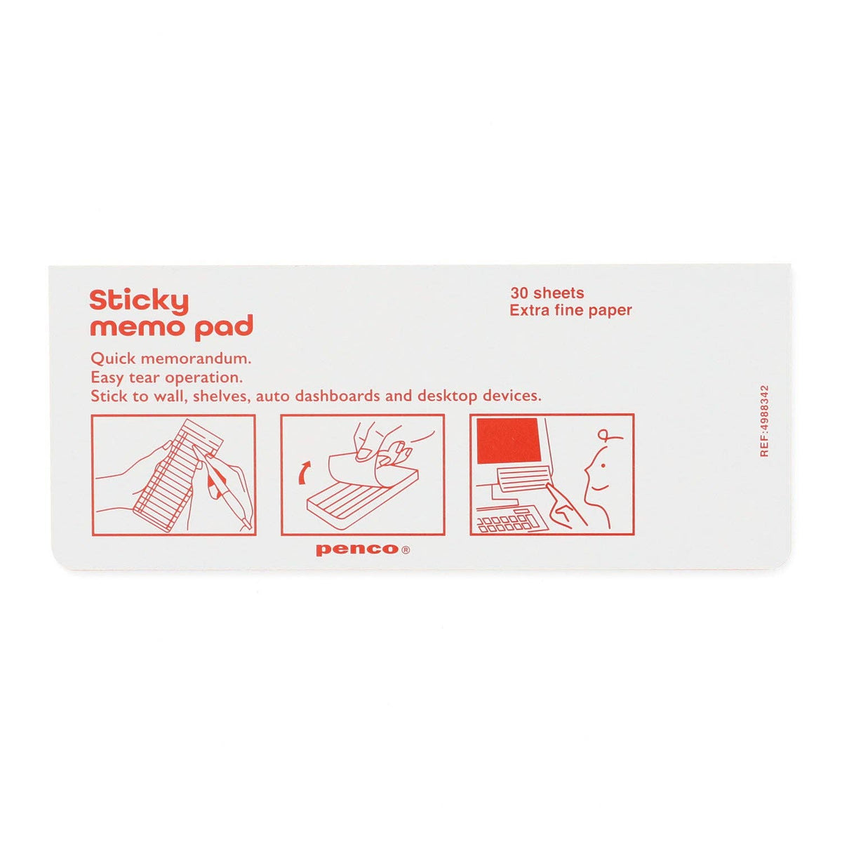 Sticky Memo Pad Weekly: White