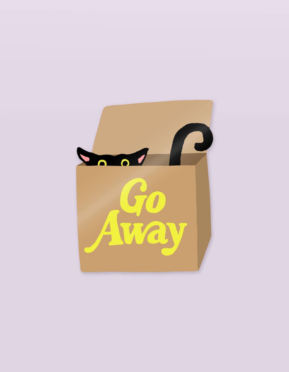 Die Cut Sticker | Go Away Cat
