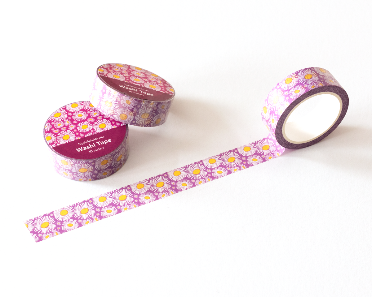 Pink Daisy Washi Tape