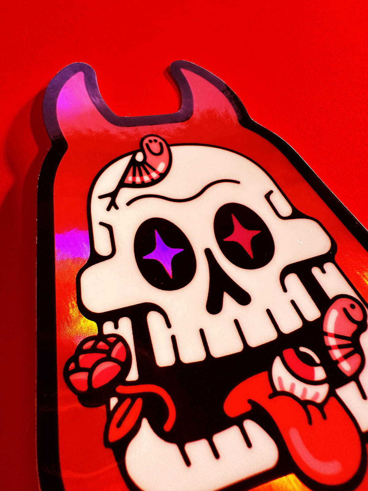 Devil Skull vinyl sticker