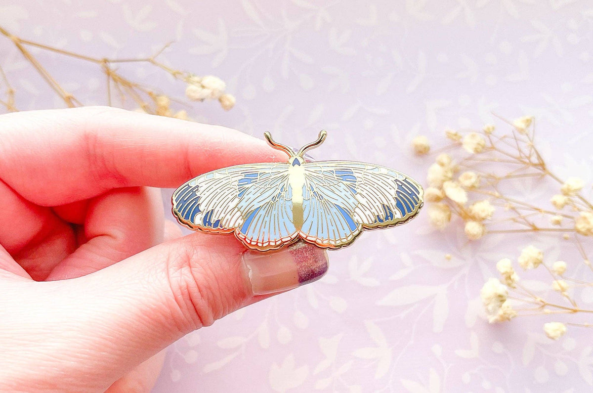 Sapho Longwing Butterfly (Heliconius sapho) Enamel Pin: Rubber Pin Back