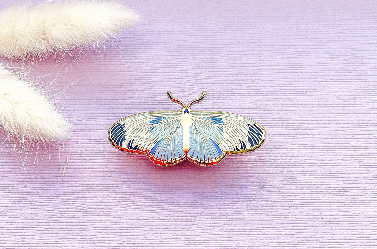 Sapho Longwing Butterfly (Heliconius sapho) Enamel Pin: Rubber Pin Back