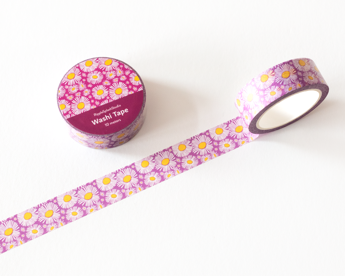 Pink Daisy Washi Tape