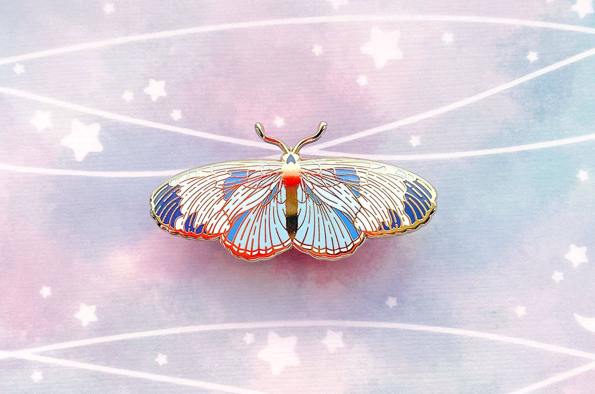 Sapho Longwing Butterfly (Heliconius sapho) Enamel Pin: Rubber Pin Back