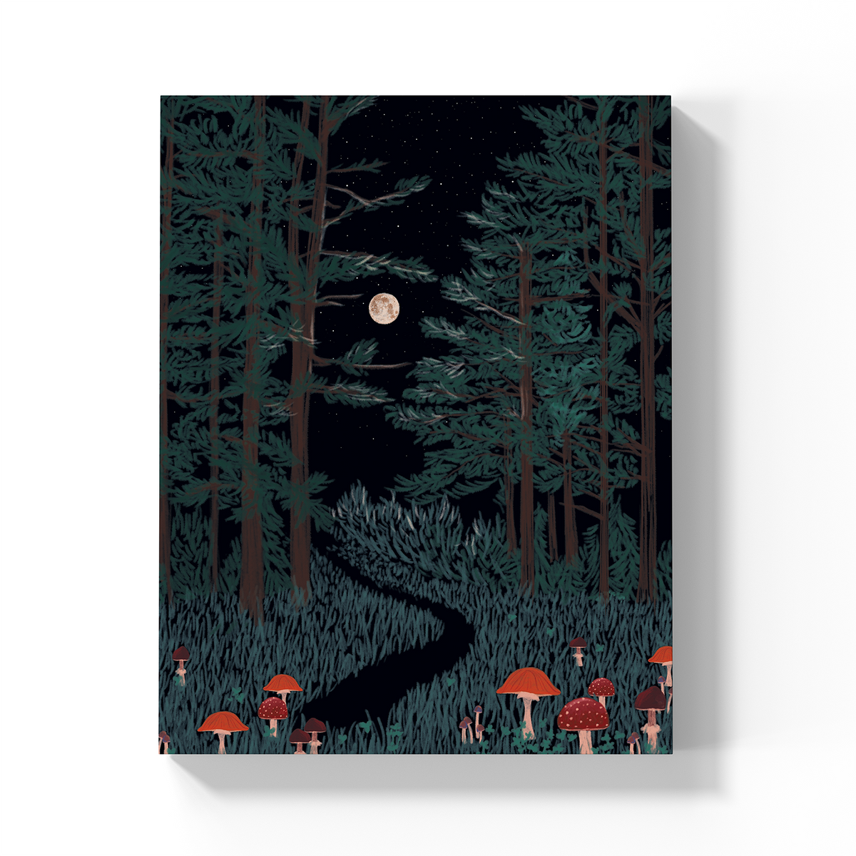 Moonrise Forest Medium Layflat Notebook Mixed Media LFM1346M