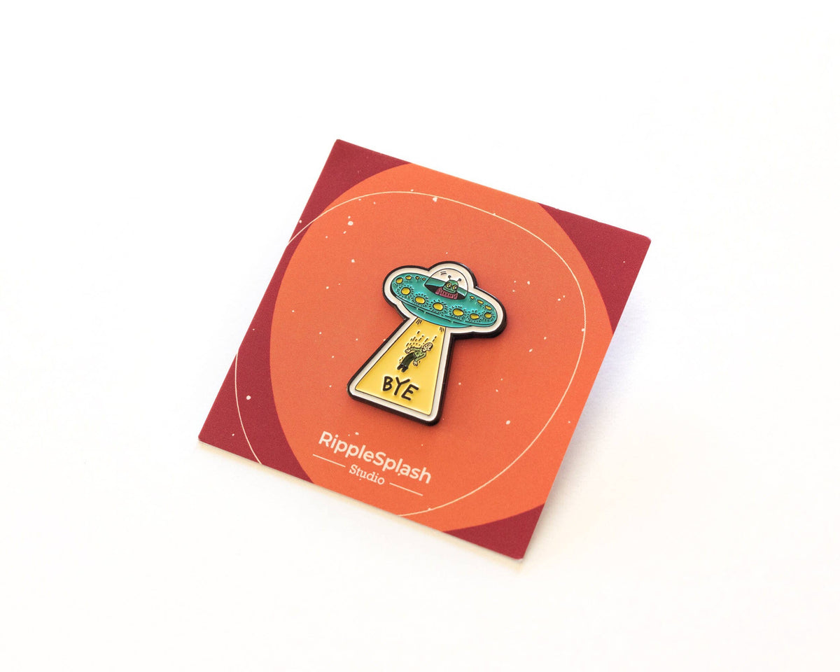 Bye UFO Enamel Pin