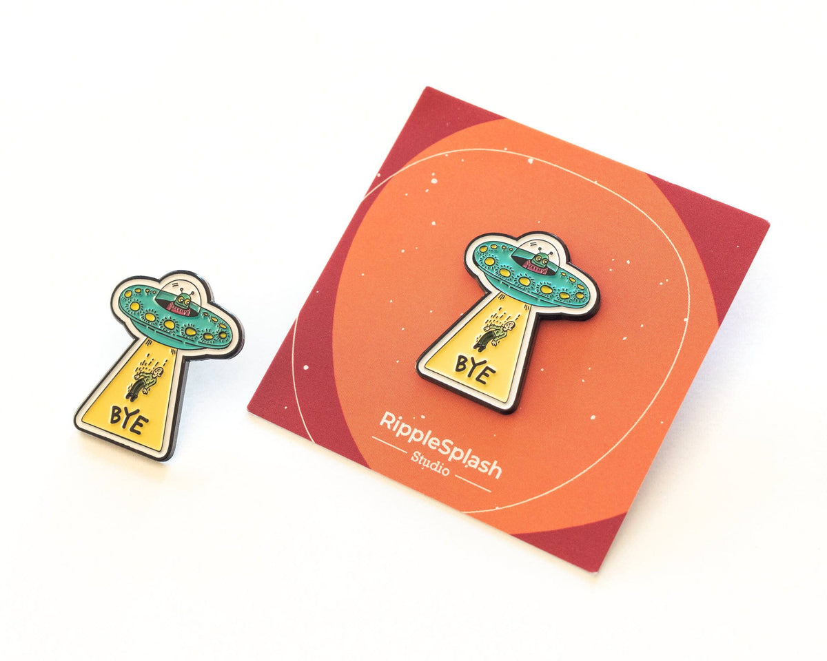 Bye UFO Enamel Pin
