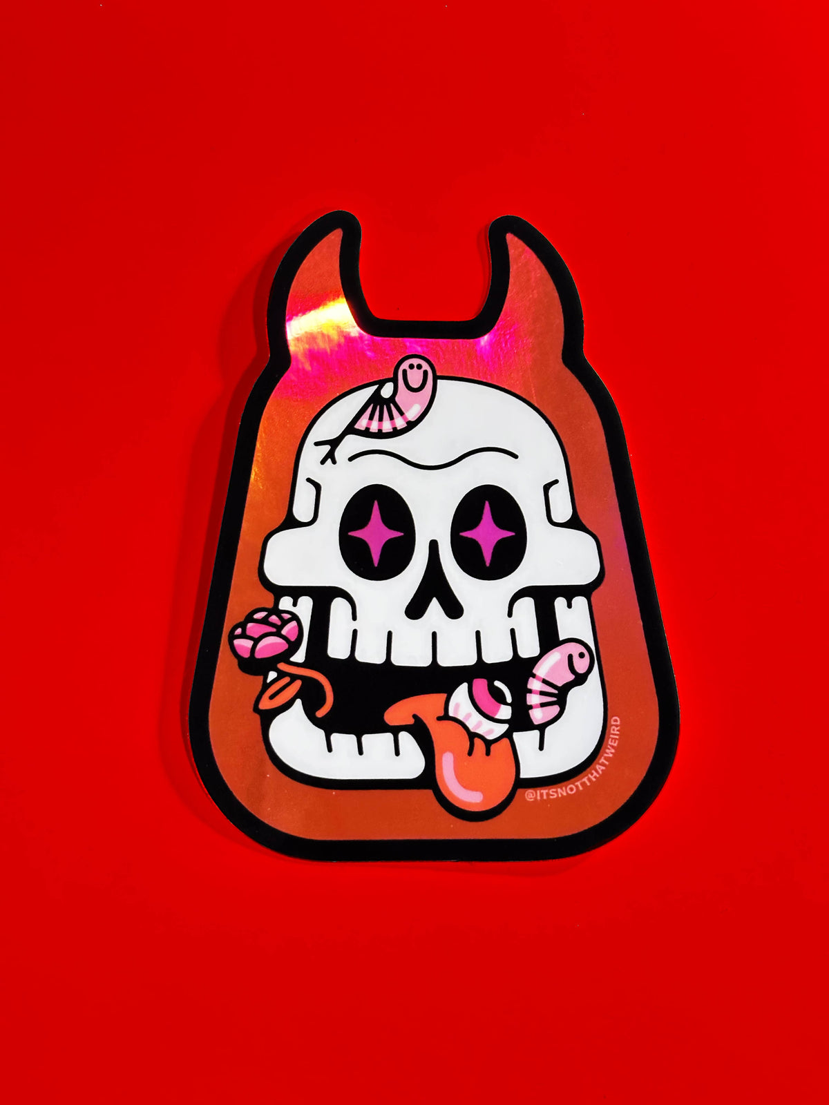 Devil Skull vinyl sticker