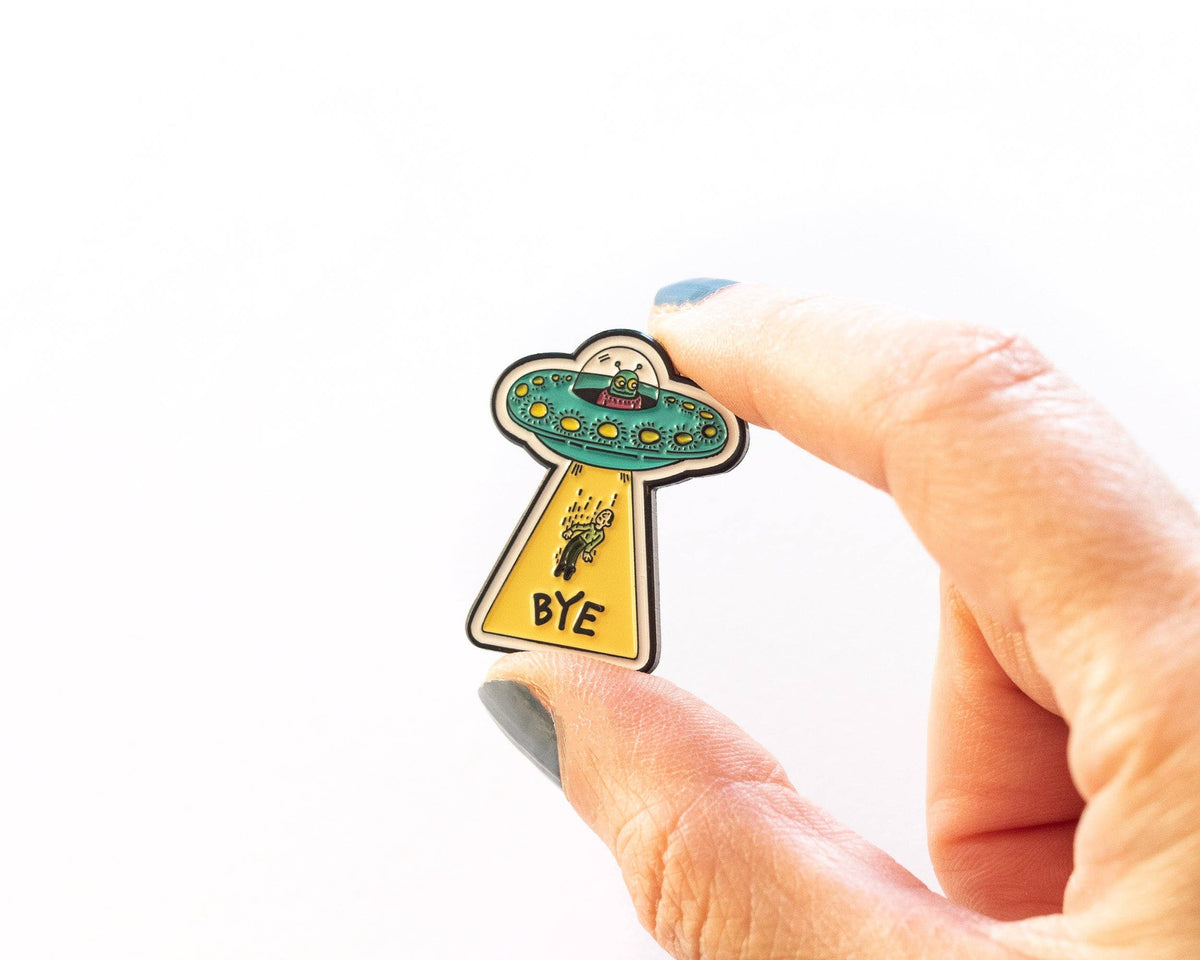 Bye UFO Enamel Pin